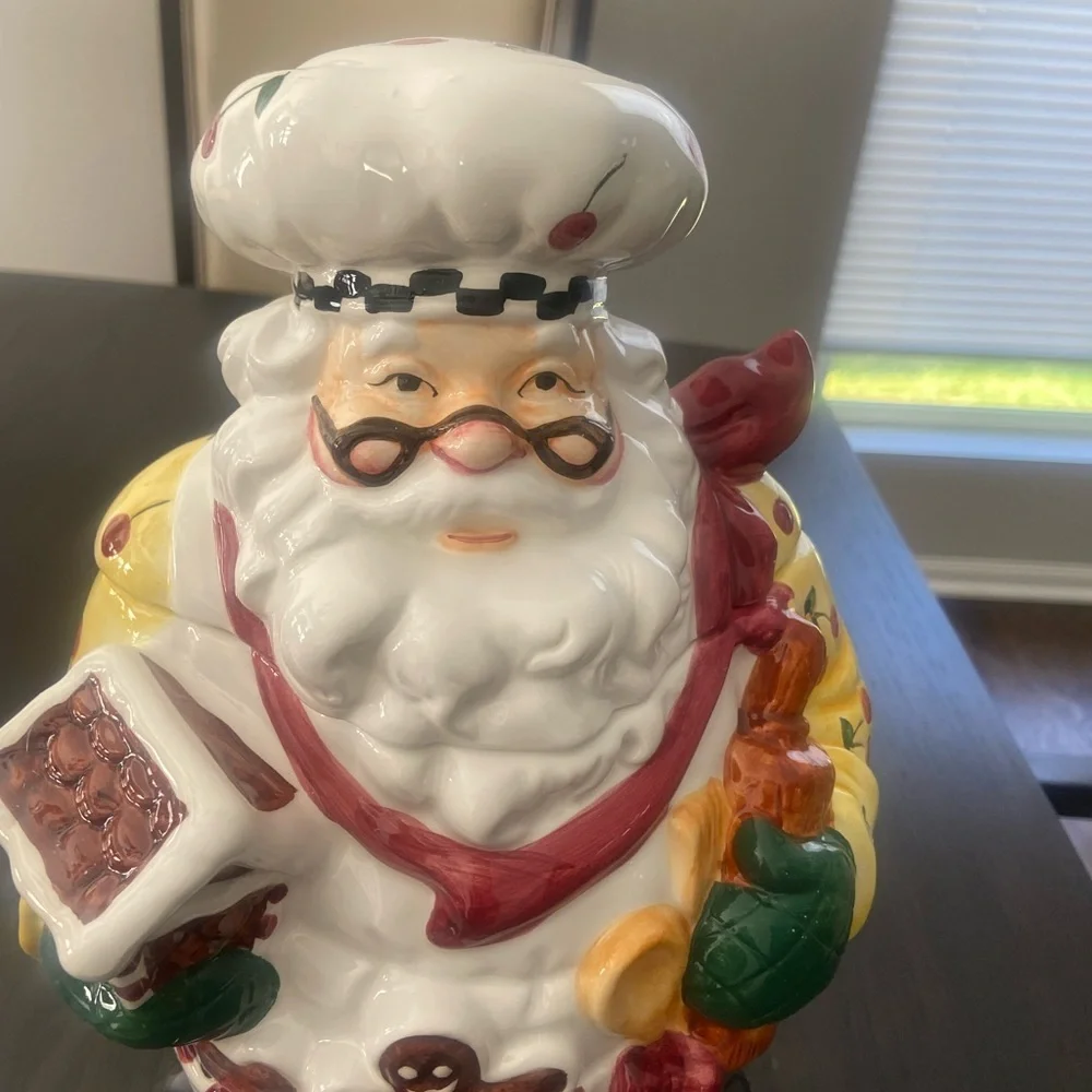 Chef Santa Claus Cookie Jar by Linens n Things
